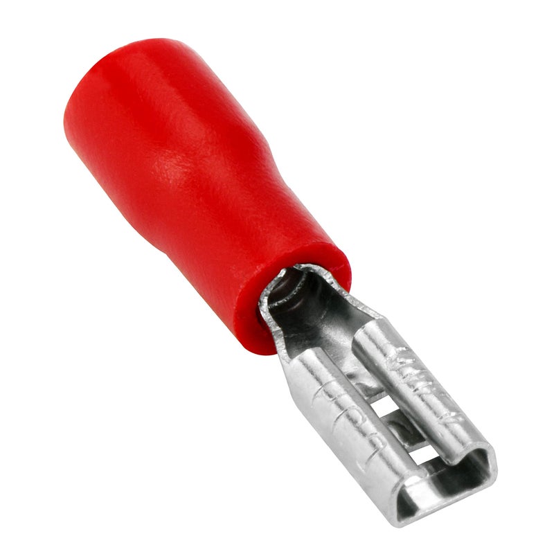 Conext Link Qdvf-110R25 Vinyl Quick Disconnect Terminal Female 25 Pack (0.110"", Red 22-18 Gauge) (17305) - Image 1